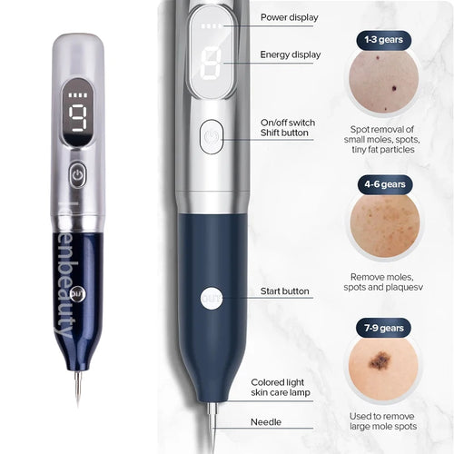 Pluma de Plasma láser para lunares, manchas oscuras, pecas, Nevus, verrugas, etiqueta de piel, espinillas, eliminación de tatuajes, cuidado de la piel, máquina de belleza, papiloma